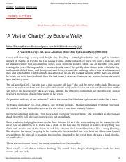 a visit of charity summary|“A Visit of Charity” by Eudora Welty – Literary Fictions.